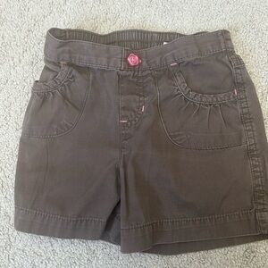 Jumping Beans Girls Brown Cargo Shorts with Pink Accents Size 6X